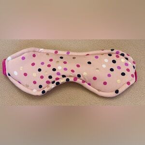 Kate Spade Pink Purple Black Gold White Dot Print Elastic Band Eye Mask